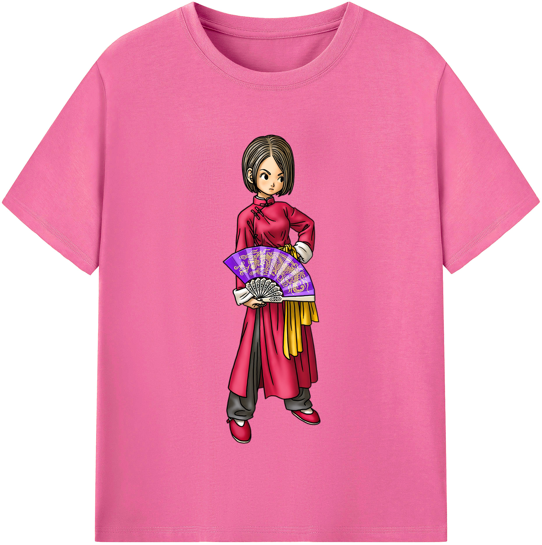 （画像用） ドラゴンクエスト Doragon Kuesuto Dragon Quest レディースカジュアルプリントTシャツ（綿100％）